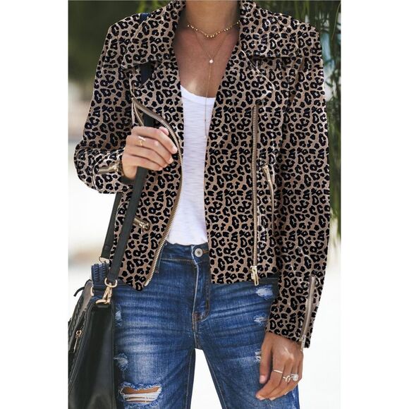 Azura Exchange  Zipped Notch Collar Short Jacket - Picture 1 of 8